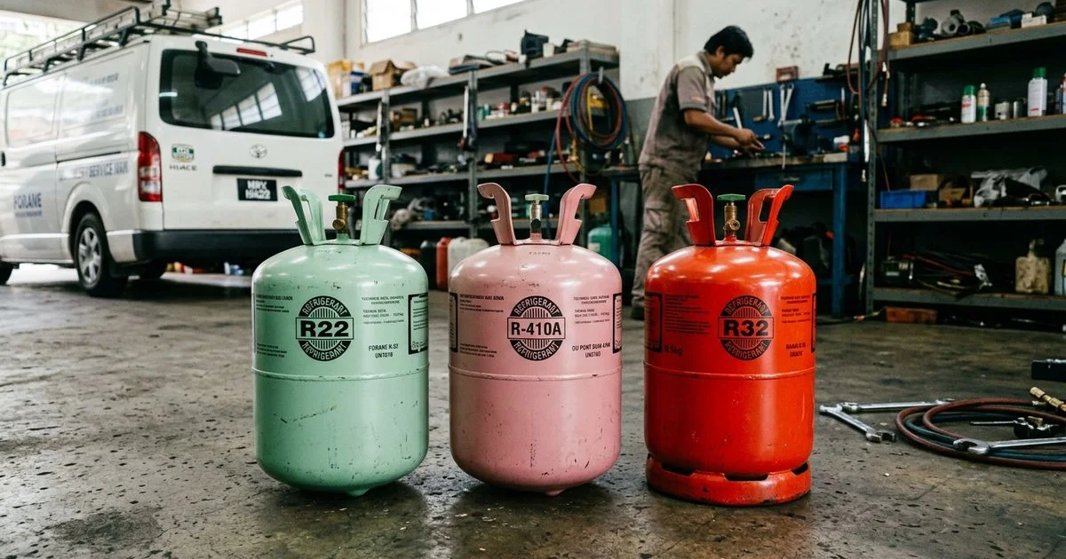 R22 vs R410A vs R32: Which Aircond Gas Does Your Unit Use?